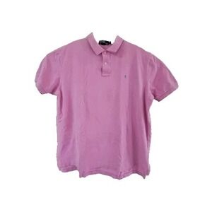 Vtg Ralph Lauren Polo Shirt Rugby Golf Mens XXL Pink‎ with Blue Pony Preppy